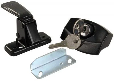 11675 – JR PRODUCTS Entry Door Handle, Pull Handle For Camp Door Universal Painted Black Die Cast Steel With Single S...